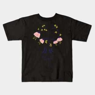 Sweet Pea Flower Sketch Kids T-Shirt